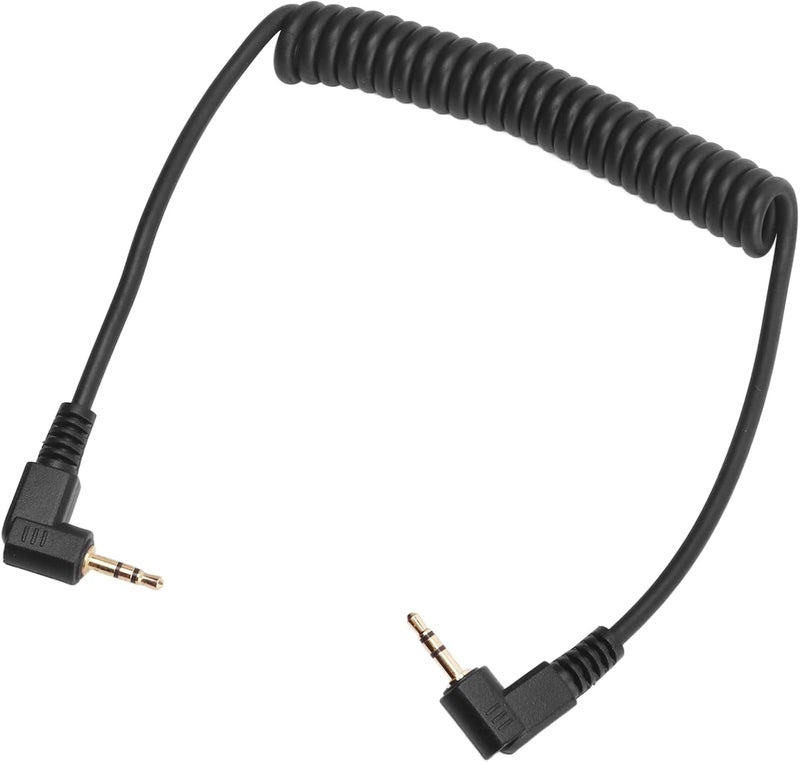 Sanpyl 2.5mm F2 Remote Control Shutter Release Cable Cord, Flash Sync Cable 2.5mm Male to Male Coiled Cord, for GFX X Series Camera 1m - Image 1